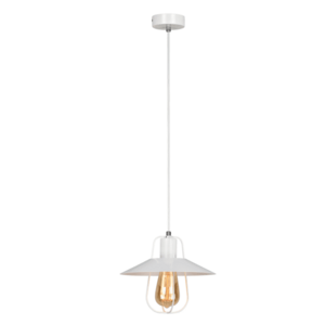 Függőlámpa, fehér/fém, TINAN kép