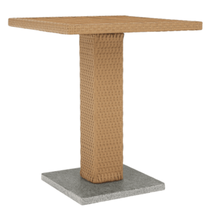 Kerti étkezőasztal, természetes, rattan/gránit/Artwood, LADOL kép
