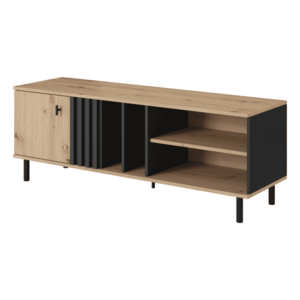 TV asztal 138 cm, artisan tölgy/fekete antracit, MEDIS C kép