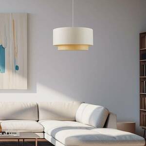 Függő lámpa Boho, Ø 60 cm, egy izzós ecru/rattan kép