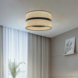 Duo mennyezeti lámpa, rattan, Ø 40cm, bézs/fekete kép