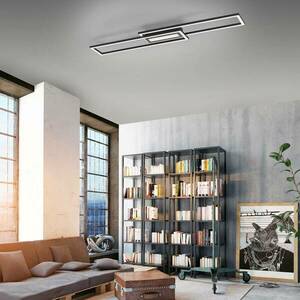 LED mennyezeti lámpa Asmin, CCT, fekete, 95x17.5cm kép