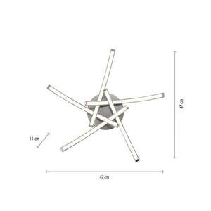 LED mennyezeti lámpa Valerie 5-lángú Ø47cm acél kép