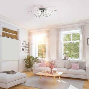 LED mennyezeti lámpa Valerie 6 lámpás Ø67cm acél kép
