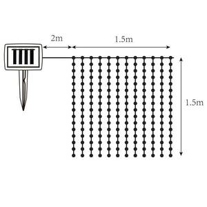 Napelemes LED-fényfüggöny IP44 150x150cm 192 izzós kép