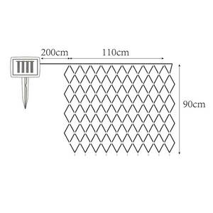 Napelemes LED-fényfüggöny IP44 110x90cm 100 izzós kép