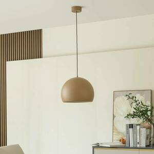 Lucande Lythara LED függőlámpa világos barna Ø 40cm kép