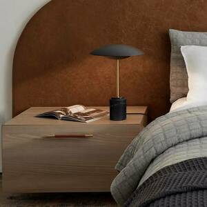 Beacon asztali lámpa Loft, fekete, magasság 42 cm, márvány talpazat kép