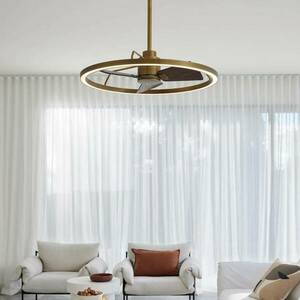 Beacon LED mennyezeti ventilátor Cessna sárgaréz/dió DC csendes kép