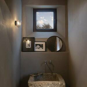 Karman Agua LED falilámpa, IP44, átlátszó üveg kép
