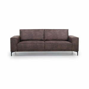 Barna bőrutánzat kanapé 224 cm Copenhagen – Scandic kép