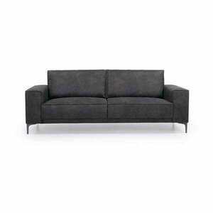 Antracitszürke bőrutánzat kanapé 224 cm Copenhagen – Scandic kép