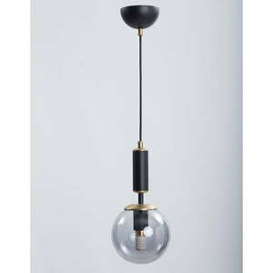 Fekete-szürke függőlámpa üveg búrával ø 15 cm Hector – Squid Lighting kép