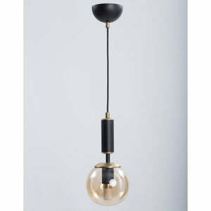 Sárga-fekete függőlámpa üveg búrával ø 15 cm Hector – Squid Lighting kép