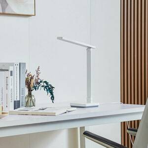 Lindby LED-es újratölthető asztali lámpa Rylas, fehér, USB, CCT kép