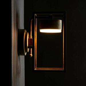 LED külső fali lámpa Cubic 3372 sárgaréz/opál kép