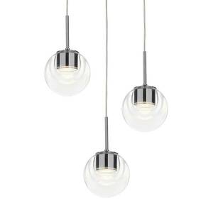 Kundalini Dew 3 LED-es függőlámpa háromlámpás króm kép