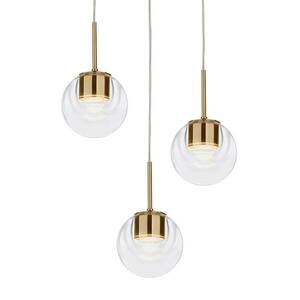 Kundalini Dew 3 LED-es lógólámpa háromlámpás sárgaréz kép