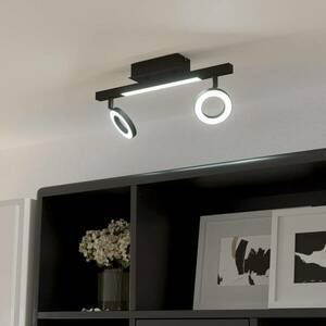 LED mennyezeti spot Cardillio 2 fekete két gyűrűvel kép