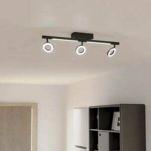 LED mennyezeti spot Cardillio 2 fekete három gyűrűvel kép