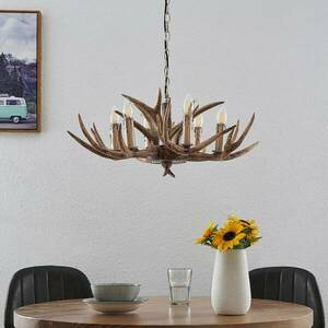 Lindby Tejask függesztett lámpa, agancs, 6 lámpás, 70 cm, 70 cm kép