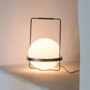 Vibia Palma 3740 LED-es asztali lámpa üvegből, grafitból kép