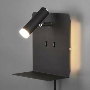 LED fali lámpa Element polccal fekete matt kép