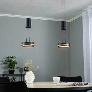Lindby Eilika LED-es függőlámpa, 2-lámpás, antracit kép