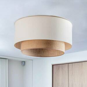 Boho mennyezeti lámpa, Ø 60 cm, ekrü/juta kép