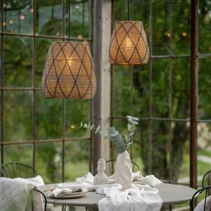 PR Home Lollo kültéri függőlámpa, természetes rattan megjelenés, Ø 28 cm kép