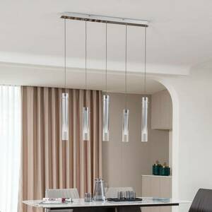 Lucande Korvitha LED-es függőlámpa, üveg, 5 lámpával kép