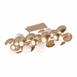 Fehér-aranyszínű mennyezeti lámpa üveg búrával 76x22 cm Bubble – Trio Select kép