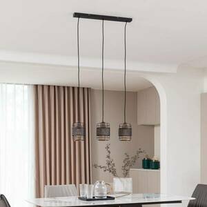 Lindby Eudoria függő lámpa 3 izzós fekete/arany kép