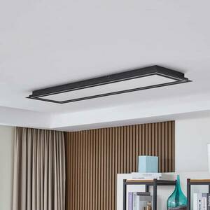 Lucande Leicy LED mennyezeti lámpa fekete 124cm kép