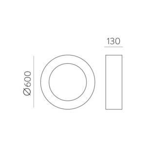 Dilga LED mennyezeti lámpa, Ø 60 cm, Casambi, 48 W, fehér kép