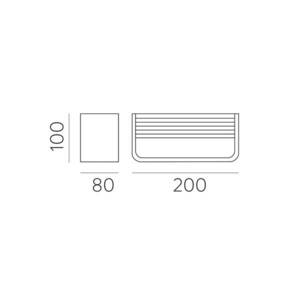 Icon LED fali lámpa, fehér, fel/le, szélesség 20 cm kép