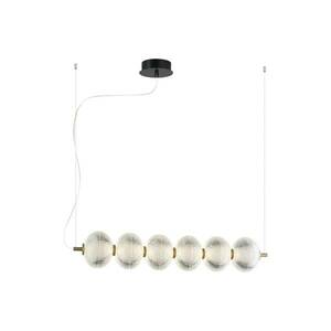Pellucid LED-es függőlámpa, bronzszínű/tiszta, 6 lámpás kép