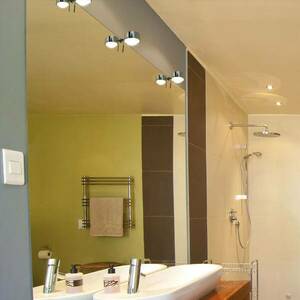 LED tükör bilincslámpa Puk Fix+, króm, króm kép