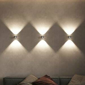 Puk Mini Wall+ LED, átlátszó lencsék, krómozott kép