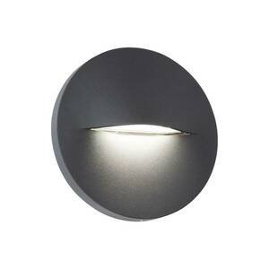 LED kültéri fali lámpa Vita, sötétszürke, Ø 14 cm kép