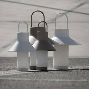 LOOM DESIGN LED-es újratölthető asztali lámpa Shadow Large, bézs, IP65 kép