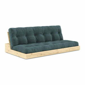 Kék kordbársony kinyitható kanapé 196 cm Base – Karup Design kép