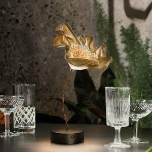 Slamp LaFleur LED asztali lámpa, újratölthető akkumulátorral, bársony kép