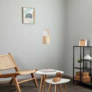 Envostar Lohr lógó lámpa, fa, kúpos Ø 16 cm kép