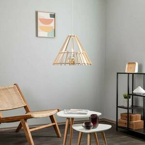 Envostar Lohr lógó lámpa, fa, kúpos Ø 53 cm kép