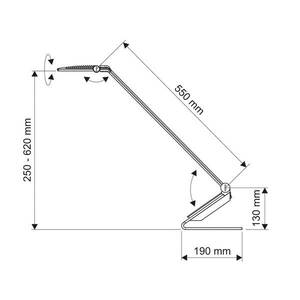 LED-es asztali lámpa MAULsolaris, antracit kép