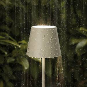 Nuindie IP54 LED-es újratölthető asztali lámpa 38 cm-es kerek USB-C dune kép