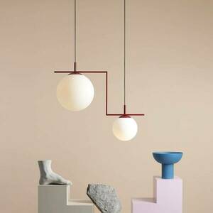 Lógó világítás Zac, opál/borvörös, 2 izzós kép