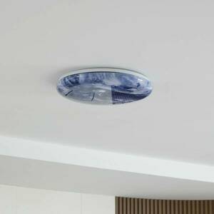 Lindby LED mennyezeti lámpa Orbi, 48 cm, kék/fehér, műanyag kép