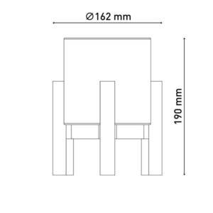 Madita LED-es asztali lámpa, magasság 19 cm, natúr/vászon kép